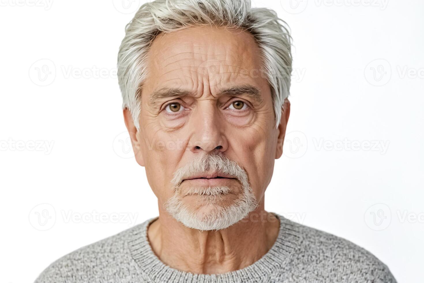 Portrait of a serious senior man photo