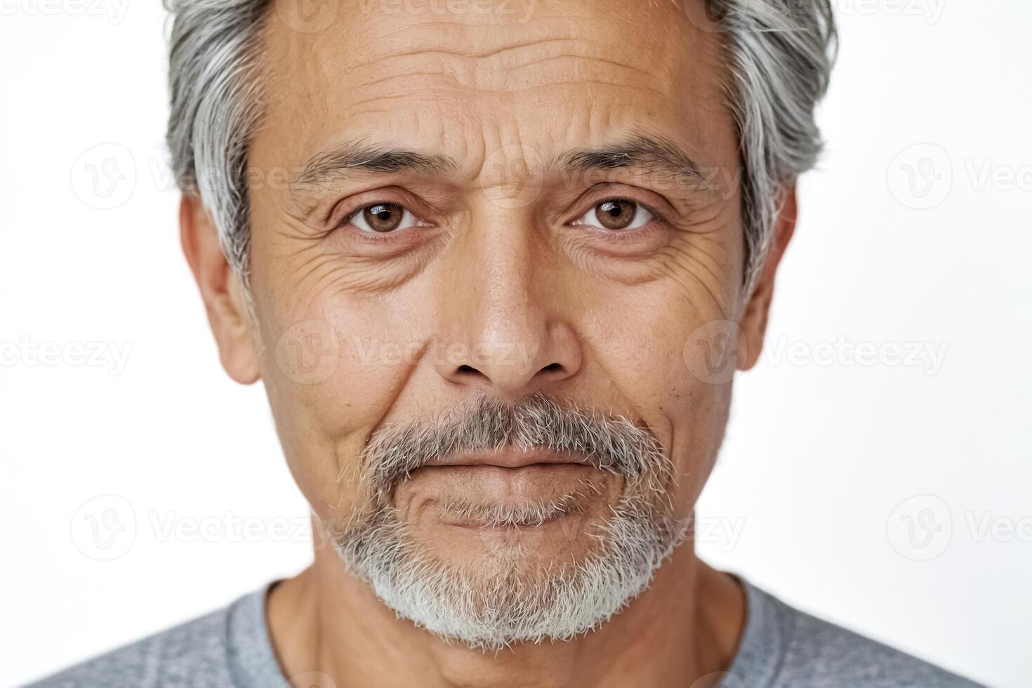 Portrait of a mature man with gray hair and beard photo