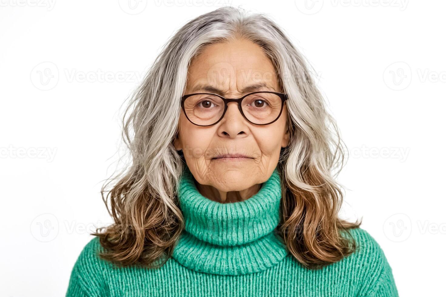 Portrait of a Mature Woman with a Serious Expression photo