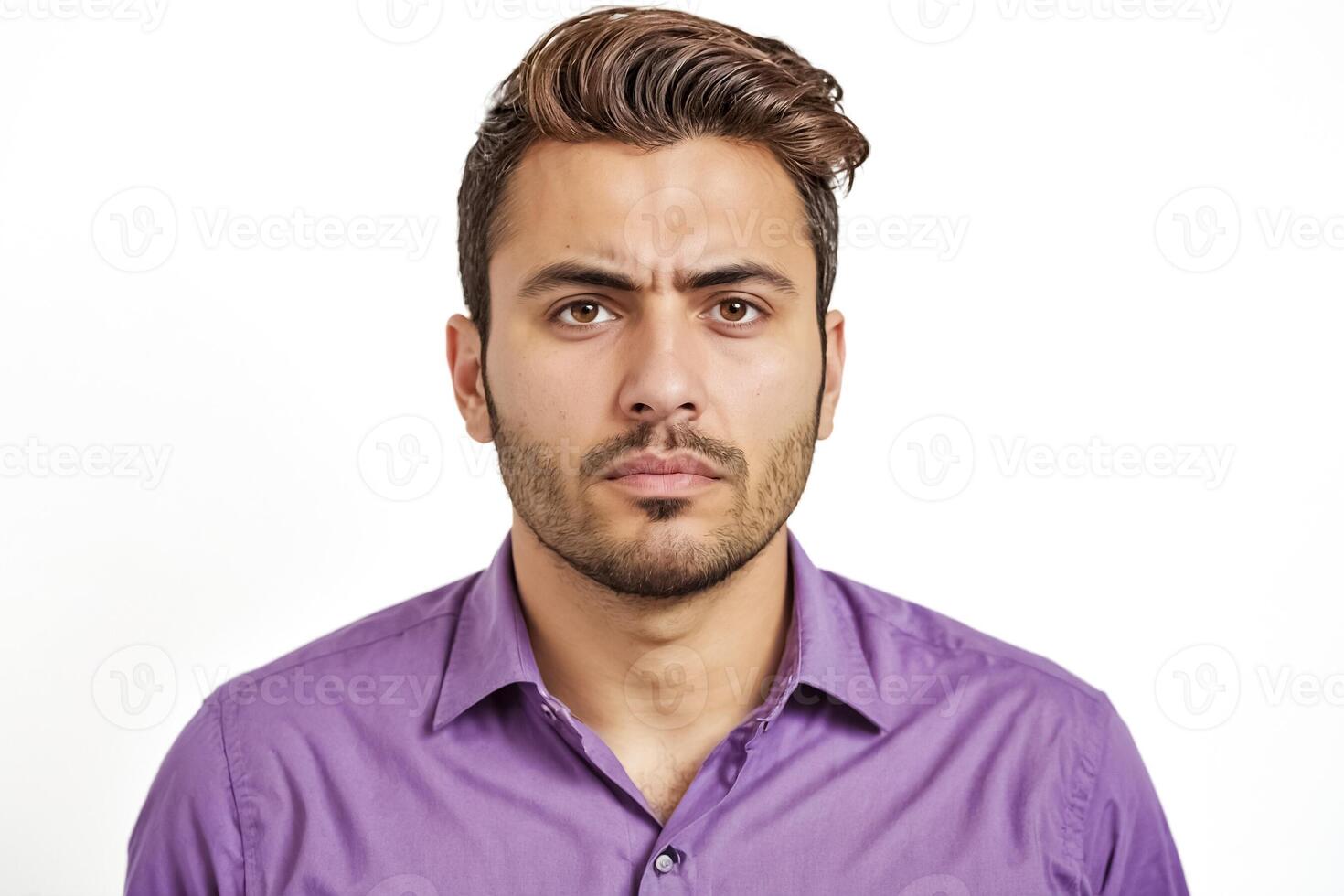 Portrait of a Young Man with a Serious Expression photo