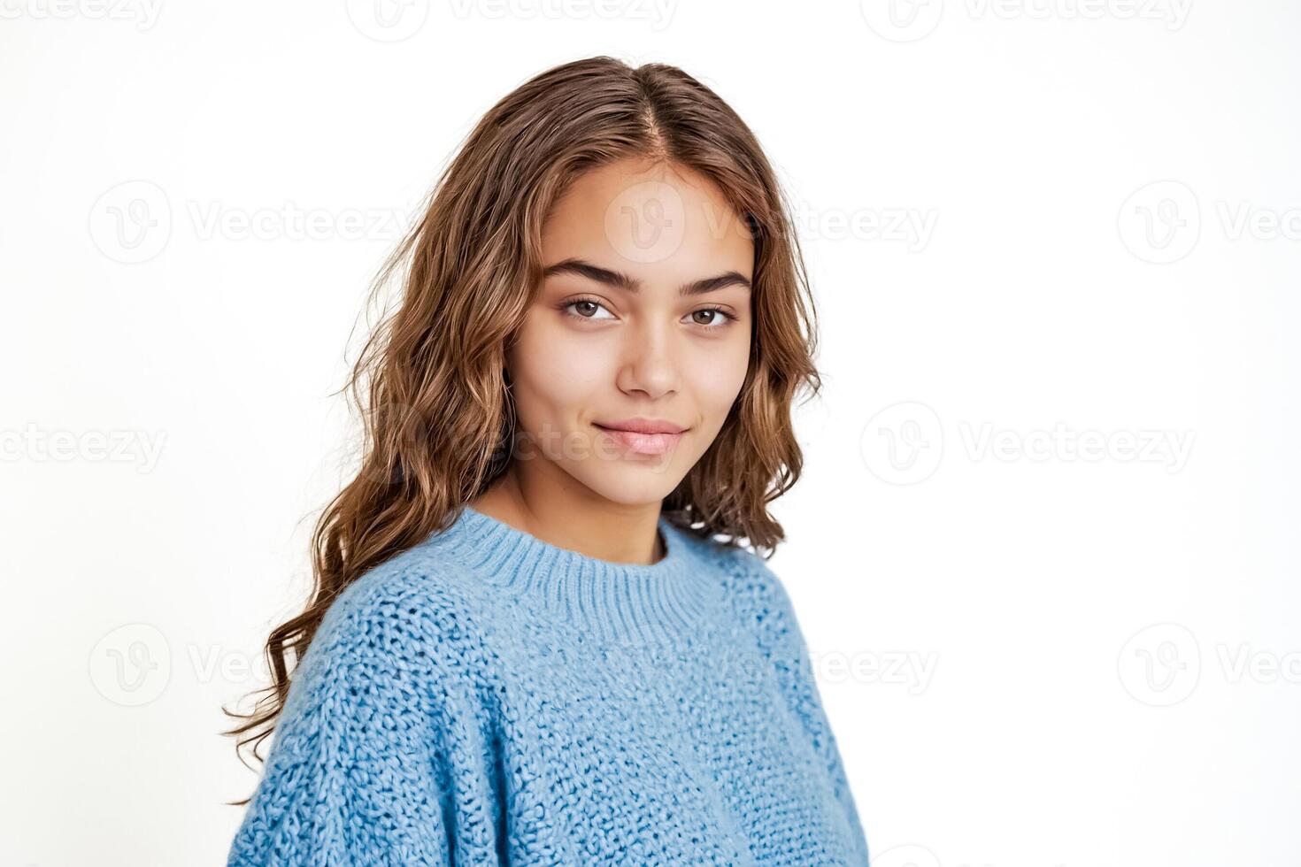 Portrait of a young woman with a soft smile photo