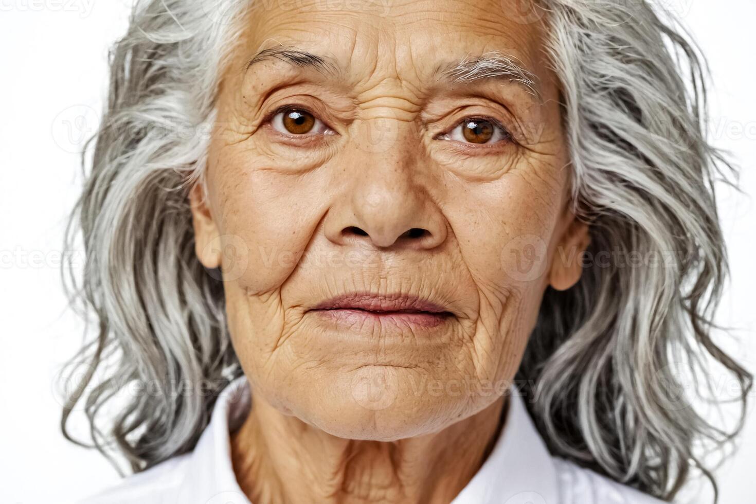 Close-up of a Senior Woman's Face photo