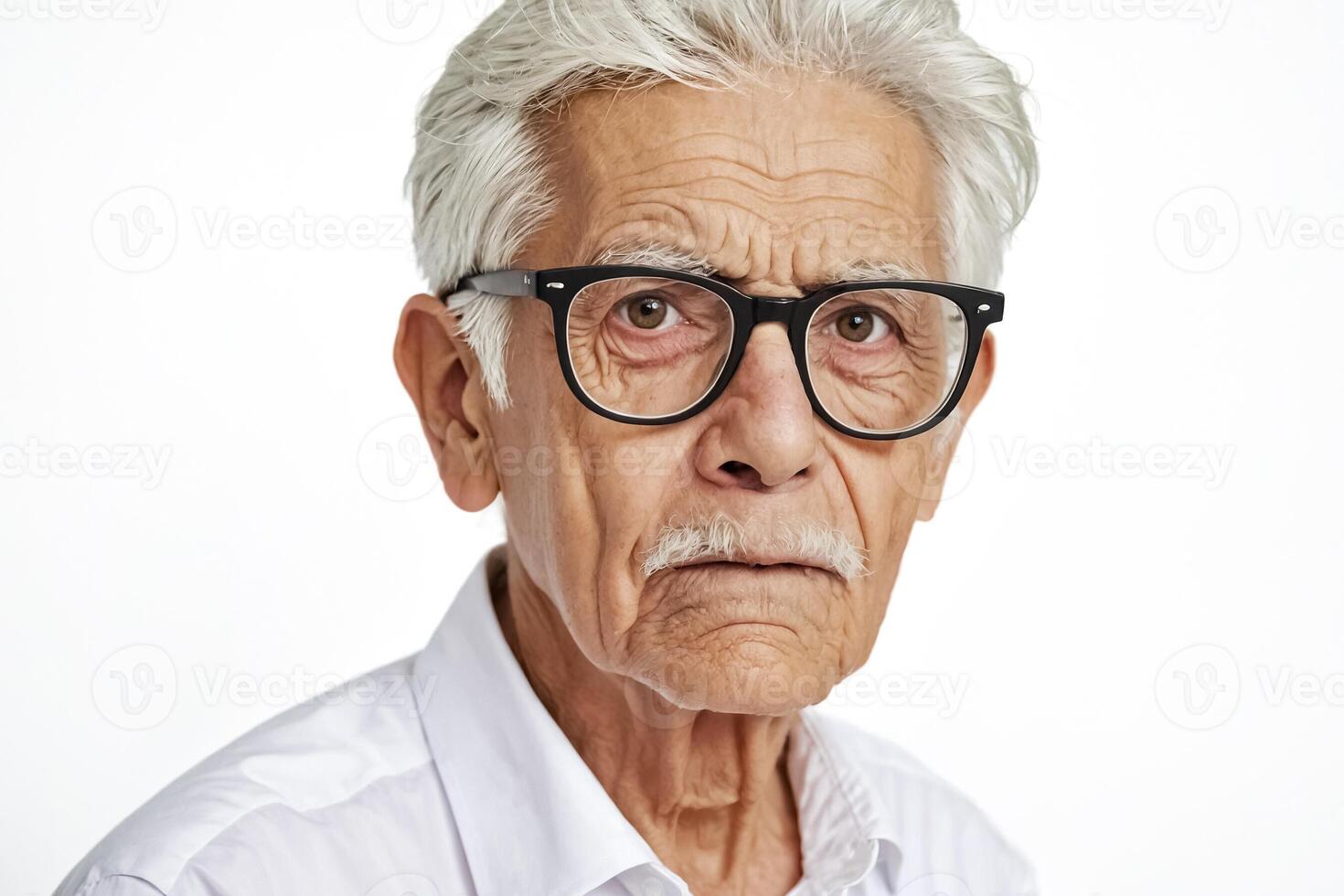 Portrait of a Senior Man with a Serious Expression photo