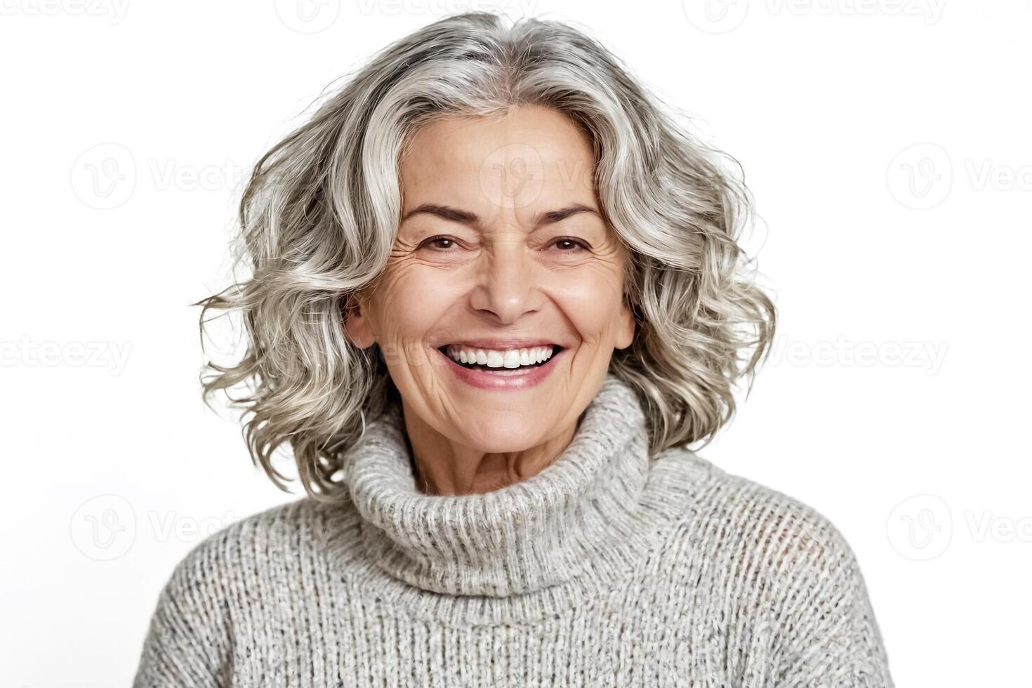 Portrait of a beautiful senior woman smiling photo