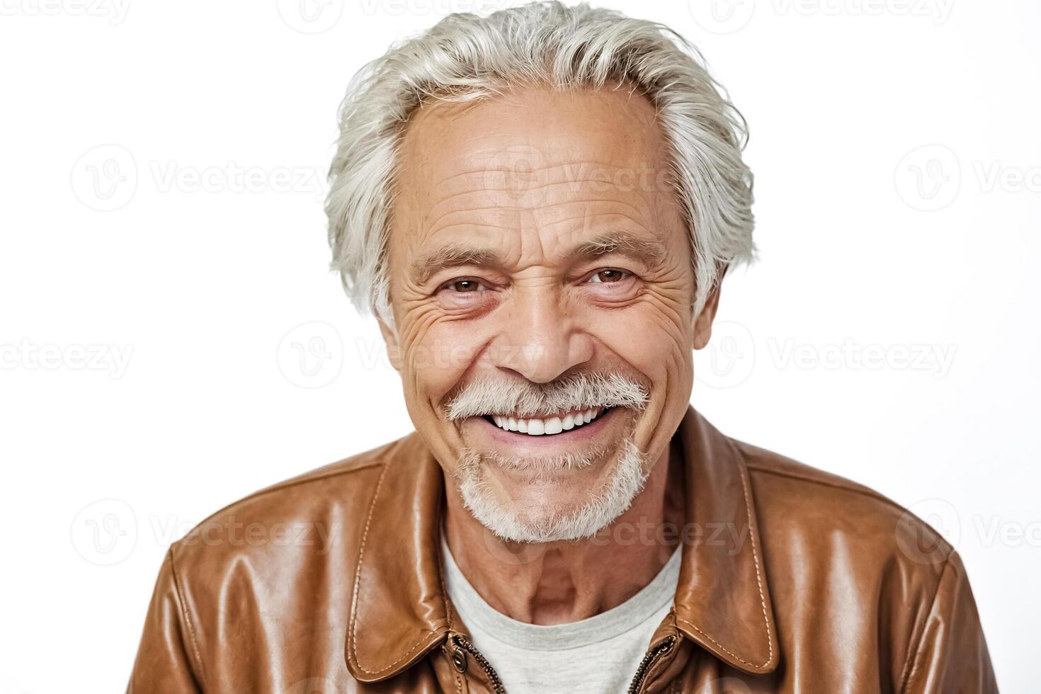 Portrait of a happy senior man smiling photo