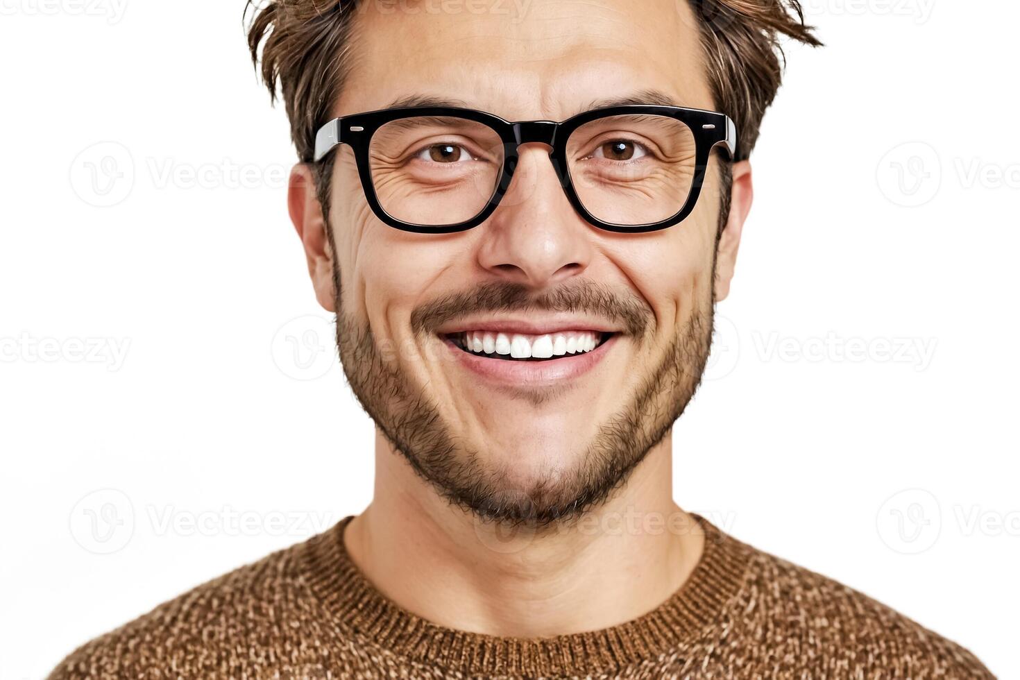 Portrait of a smiling man with glasses photo
