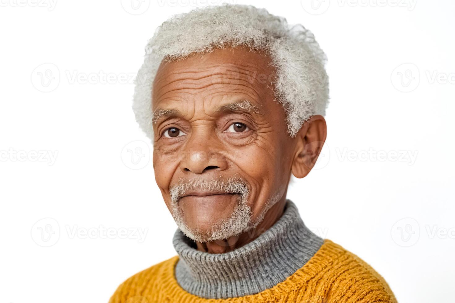 Portrait of a smiling senior man with grey hair photo