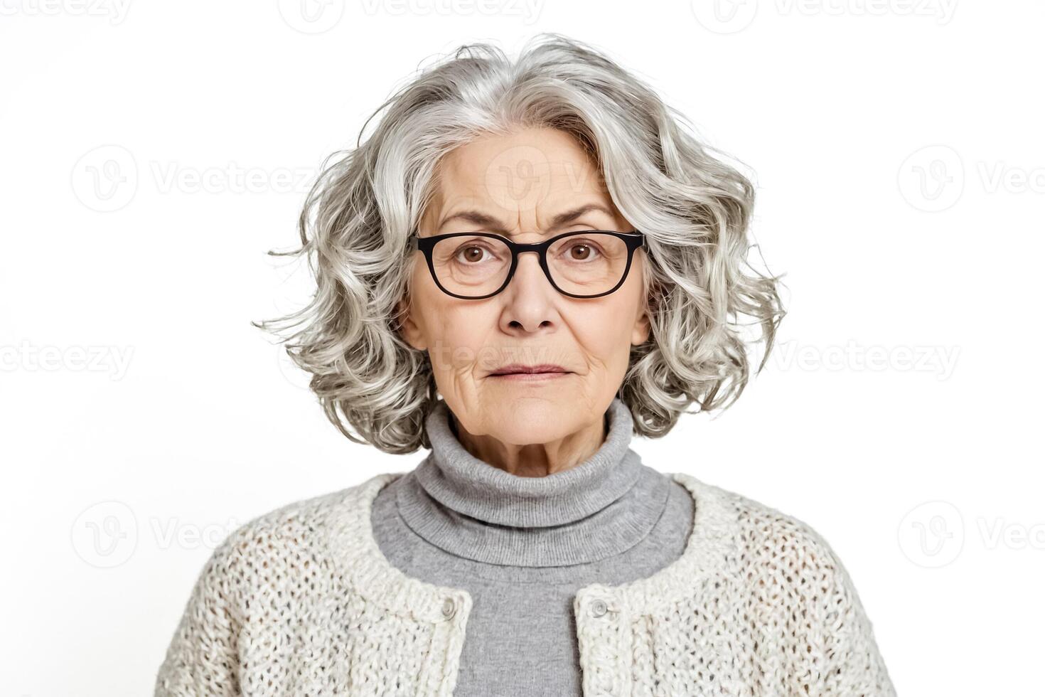 Senior woman looking at the camera photo