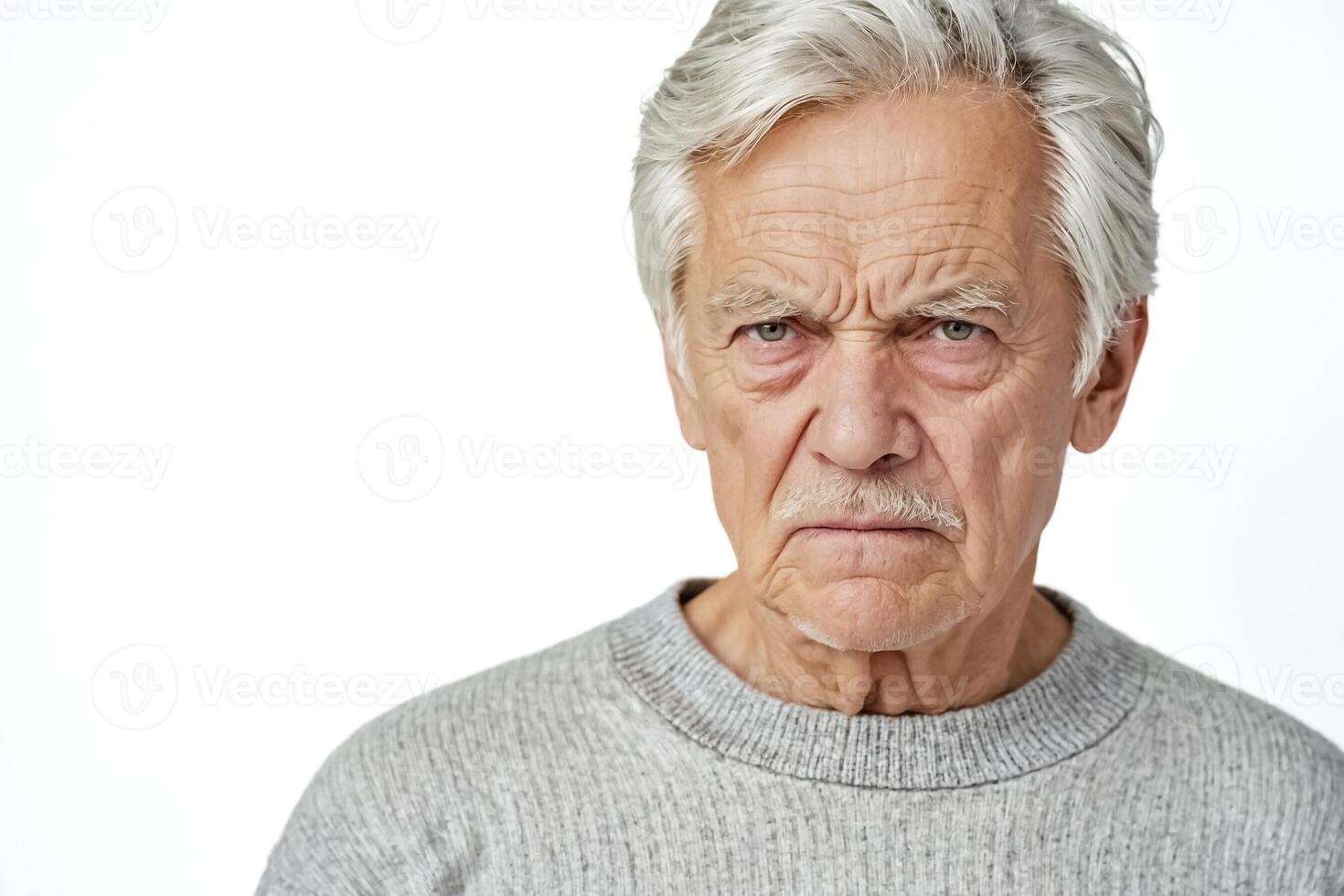 Senior Man with a Frown photo