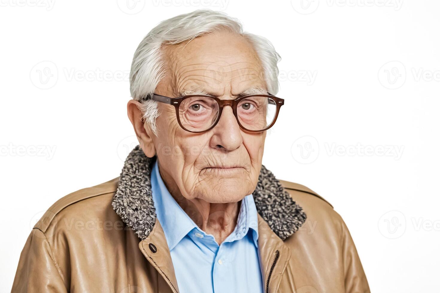Portrait of a Senior Man with a Serious Expression photo