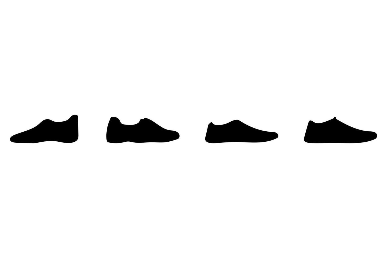 Men shoe silhouette icon set vector