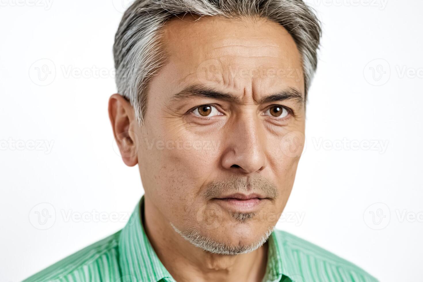 Close Up Portrait of a Serious Man photo