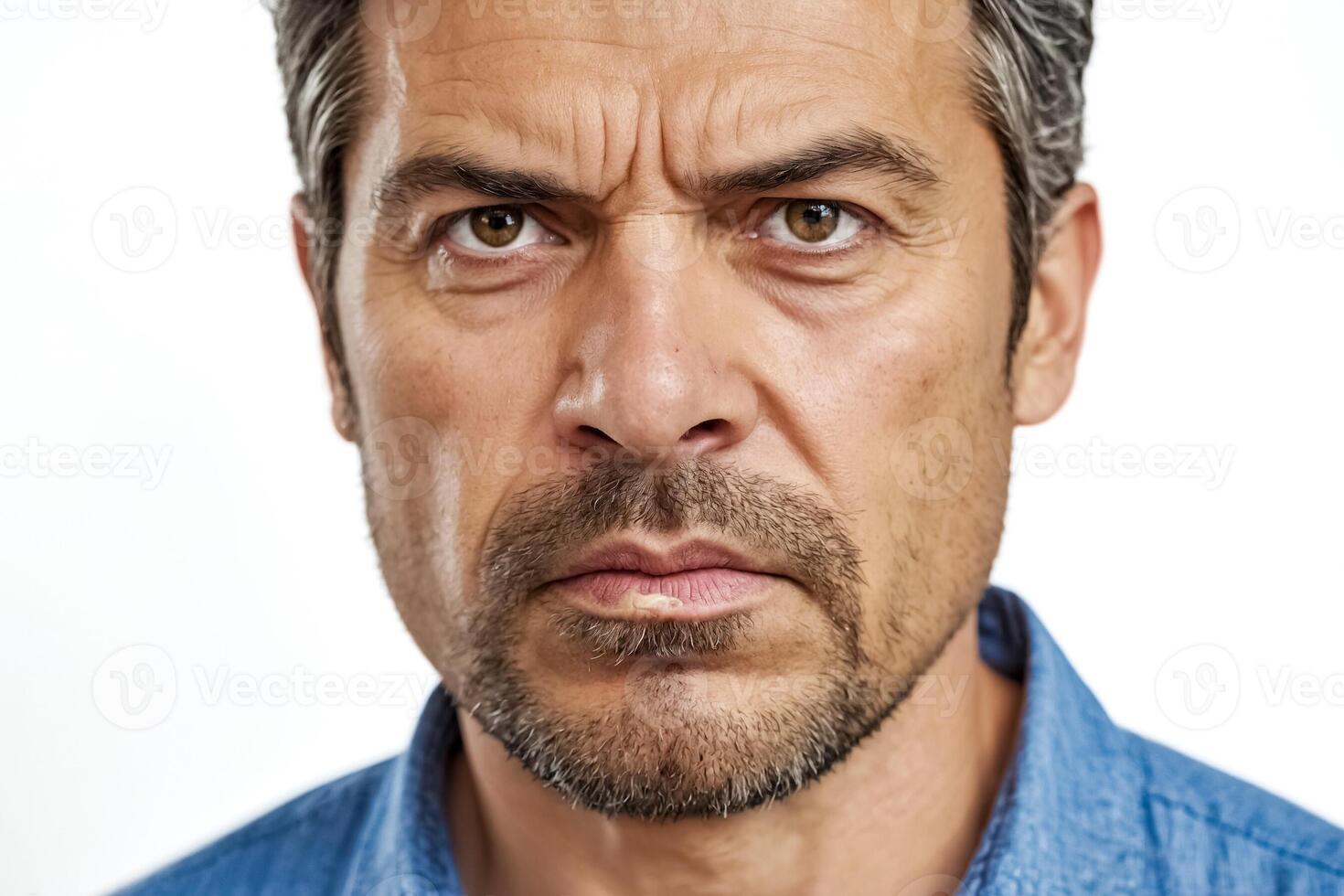 Portrait of a man with a serious expression photo