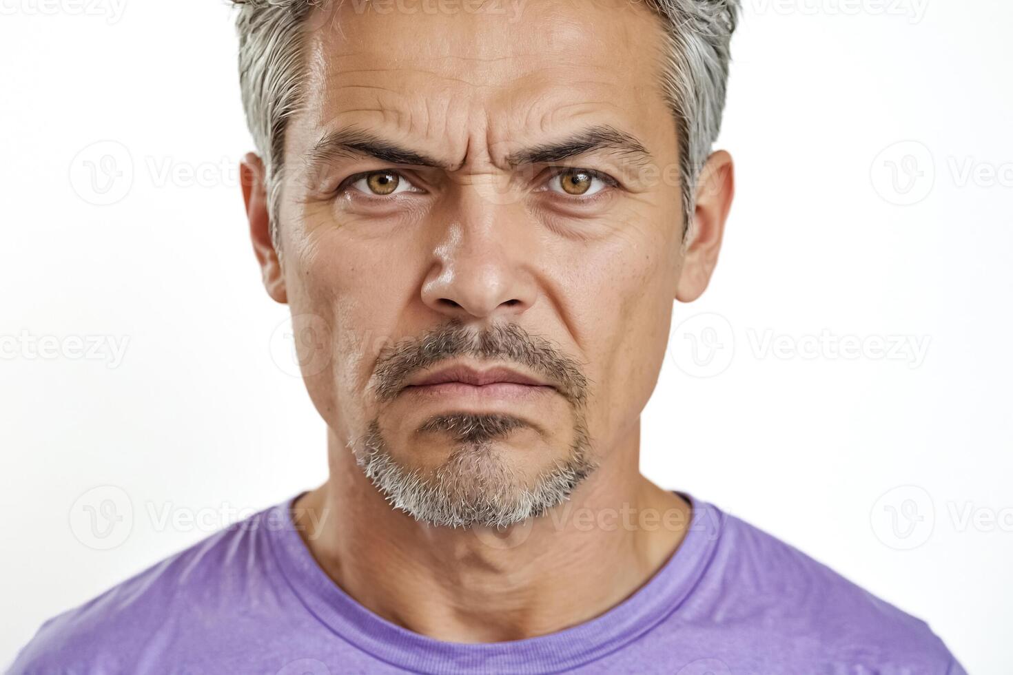 Close-up portrait of a man with a serious expression photo
