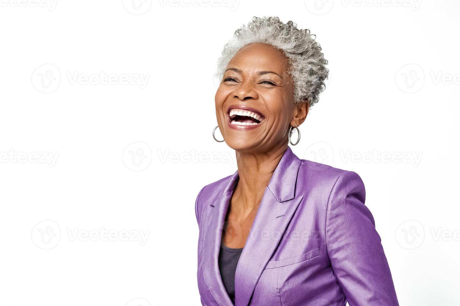 Mature Woman in Purple Blazer Laughs Heartily 48890486 Stock Photo at Mature Woman in Purple Blazer Laughs Heartily 48890486 Stock Photo at