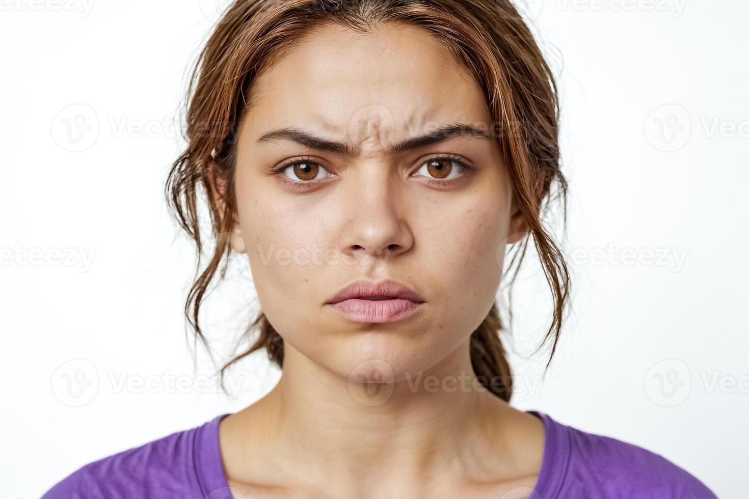 Woman looking annoyed photo