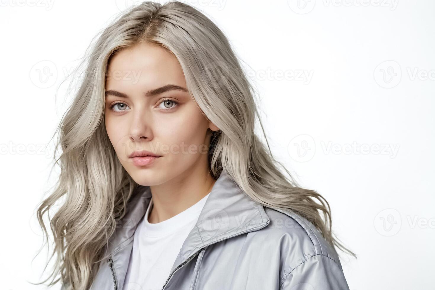 Portrait of a Young Woman with Blonde Hair photo