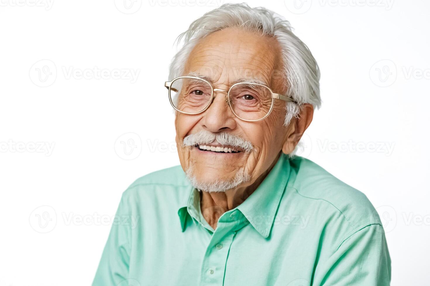 Portrait of a smiling senior man with glasses photo