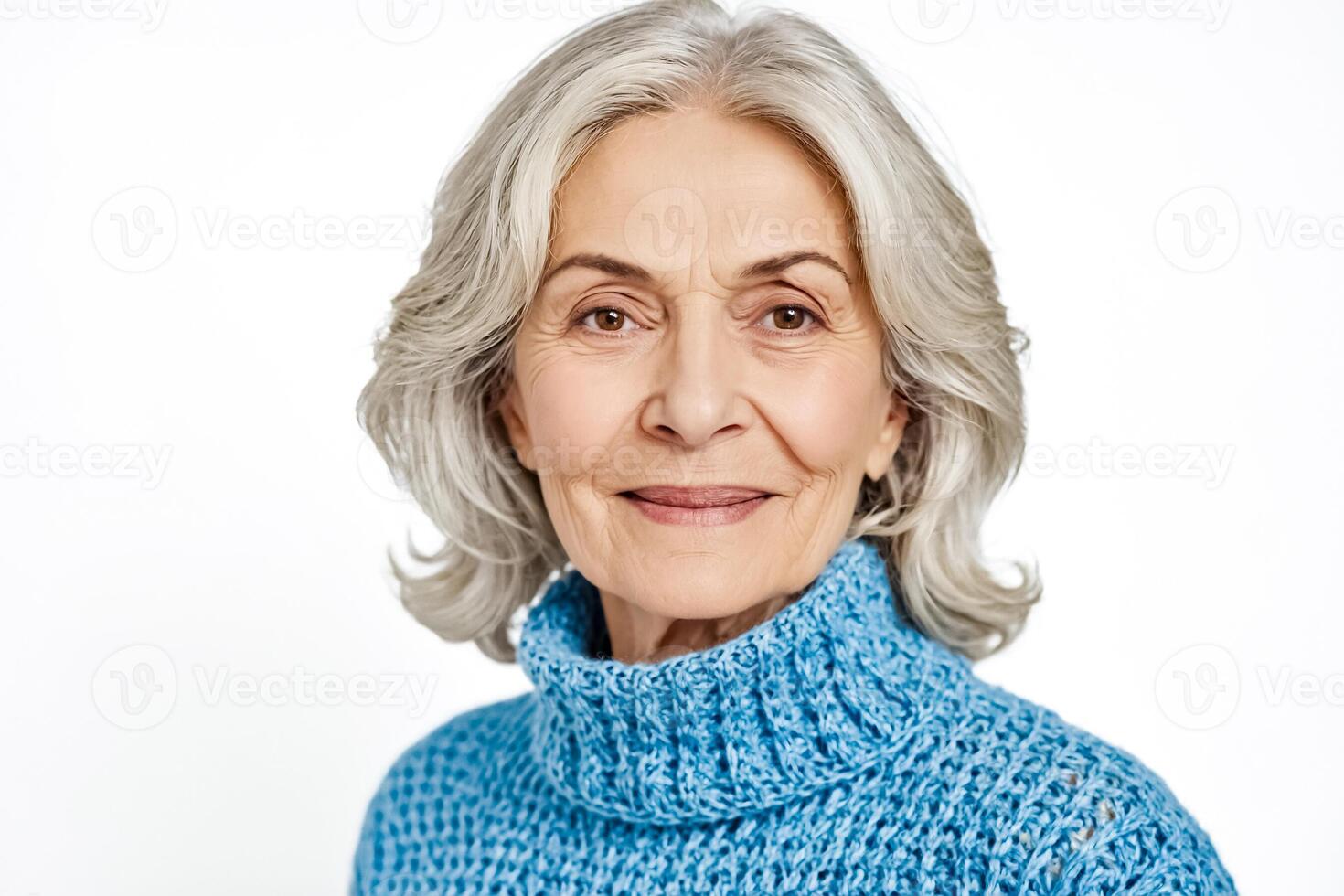 Portrait of a beautiful senior woman smiling photo