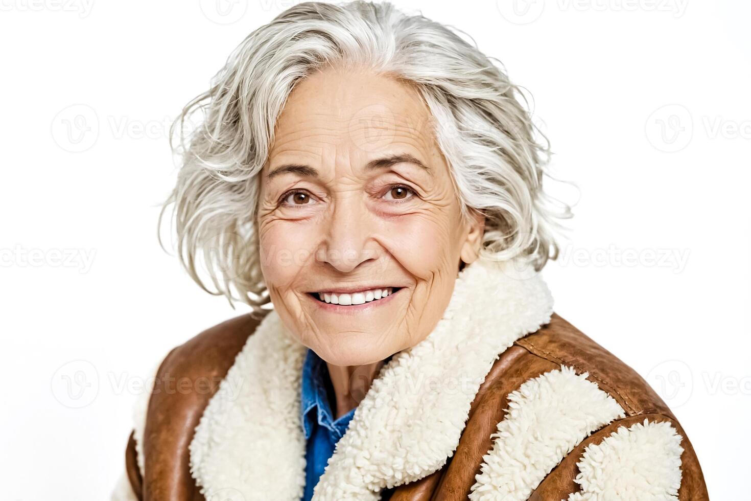 Portrait of a senior woman smiling photo