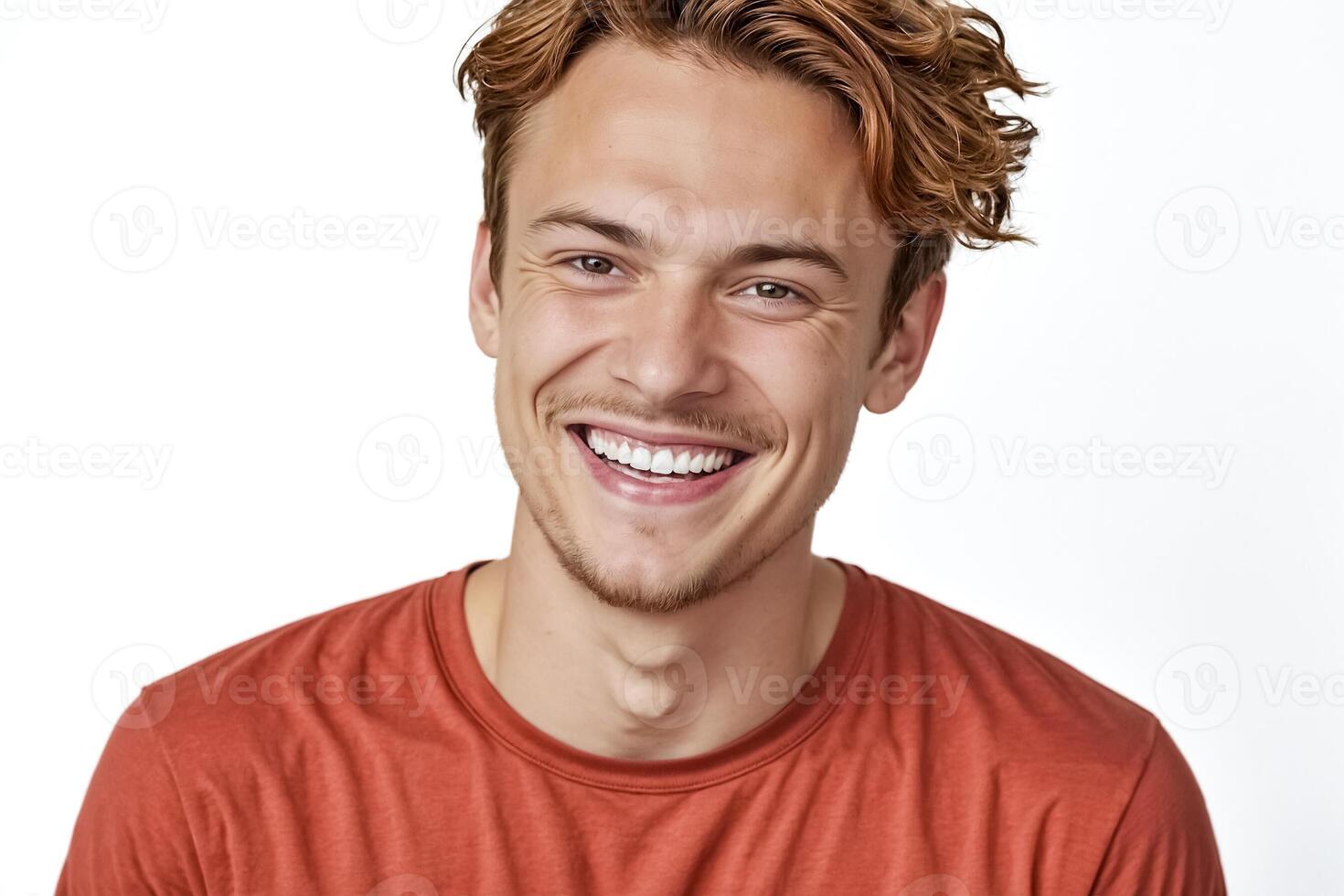 Portrait of a Handsome Young Man Smiling photo