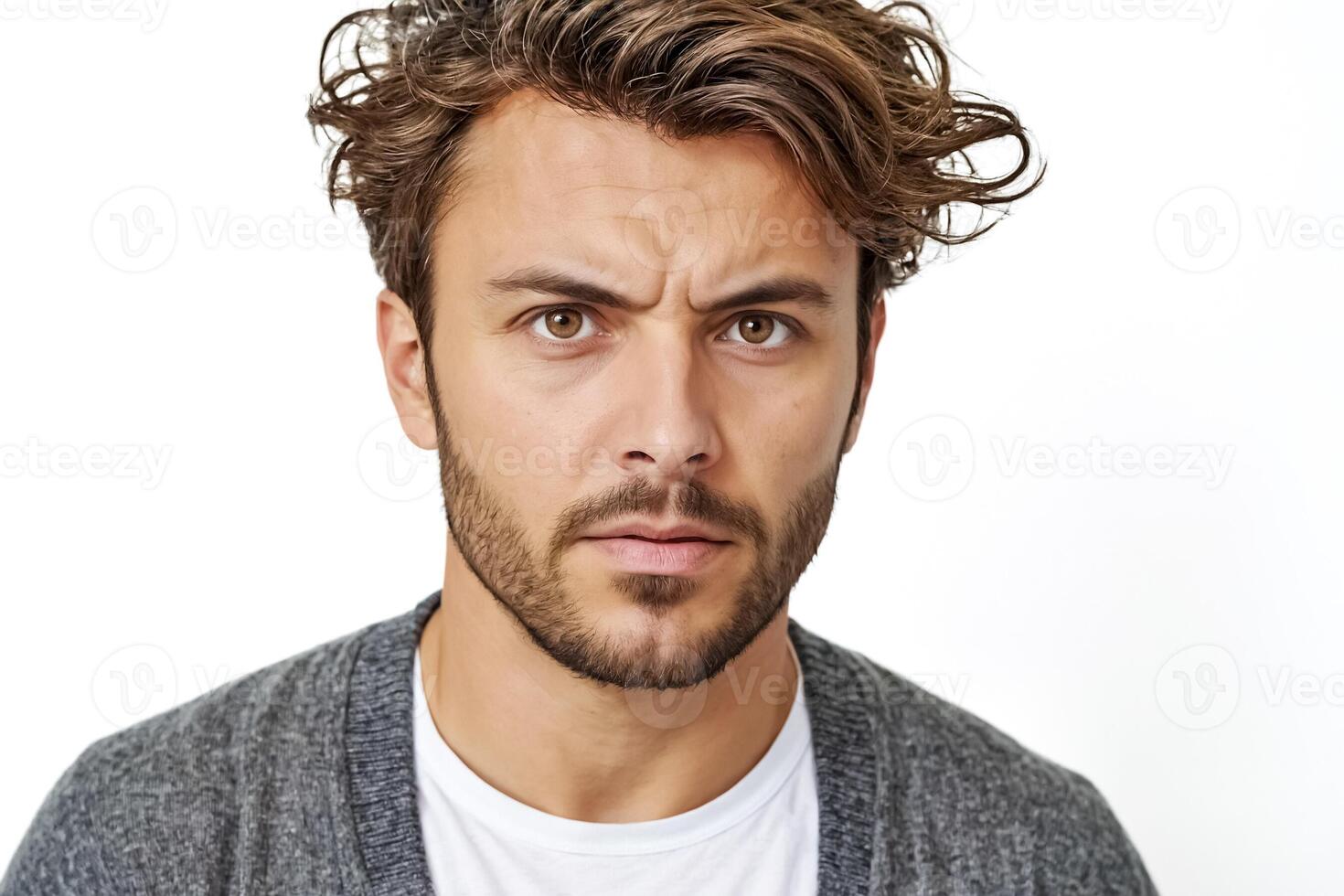 Portrait of a Serious Young Man photo