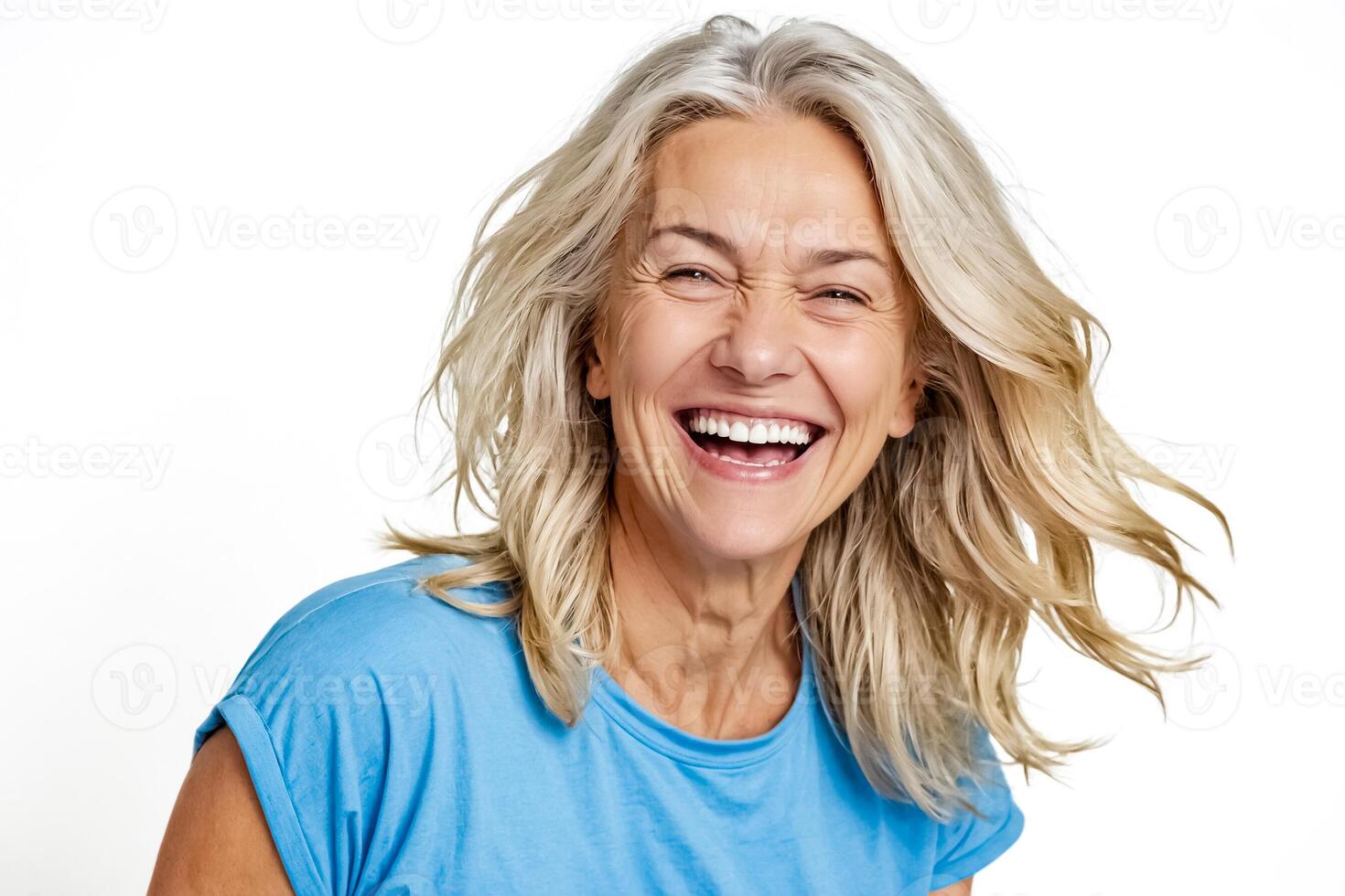 Happy Senior Woman Laughing photo