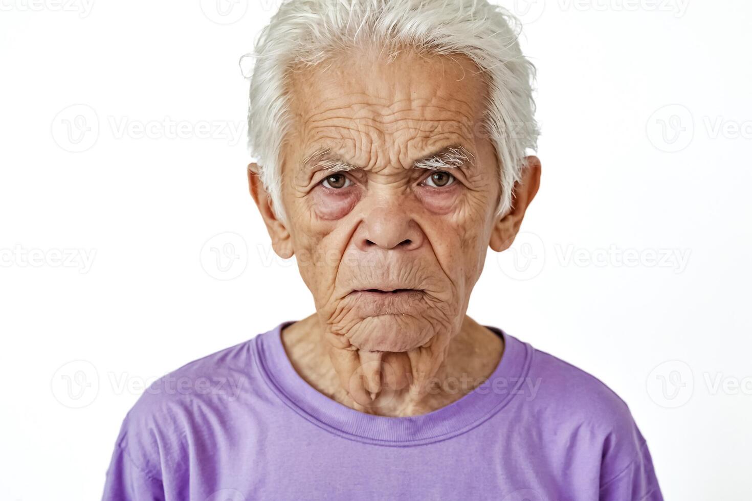 Portrait of a Senior Man with a Serious Expression photo