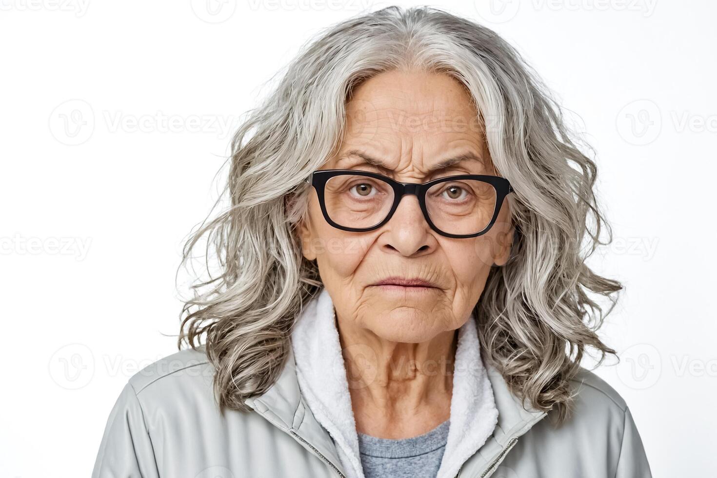 Senior Woman with Serious Expression photo