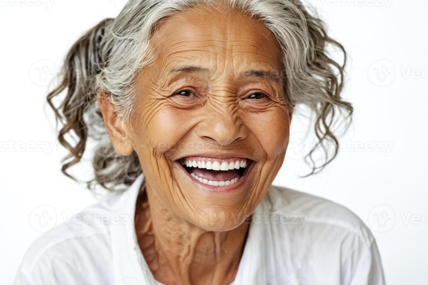 Senior Woman Laughing with Genuine Joy photo