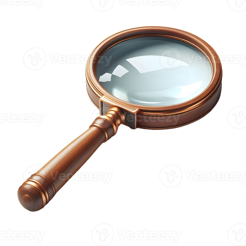 Magnifying glass isolated on transparent background png