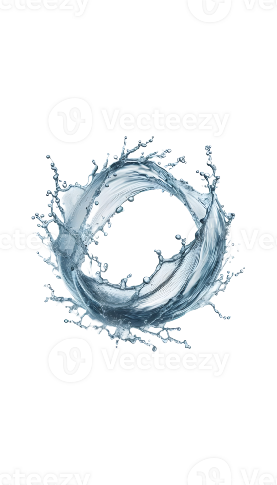 Water splash isolated on transparent background png