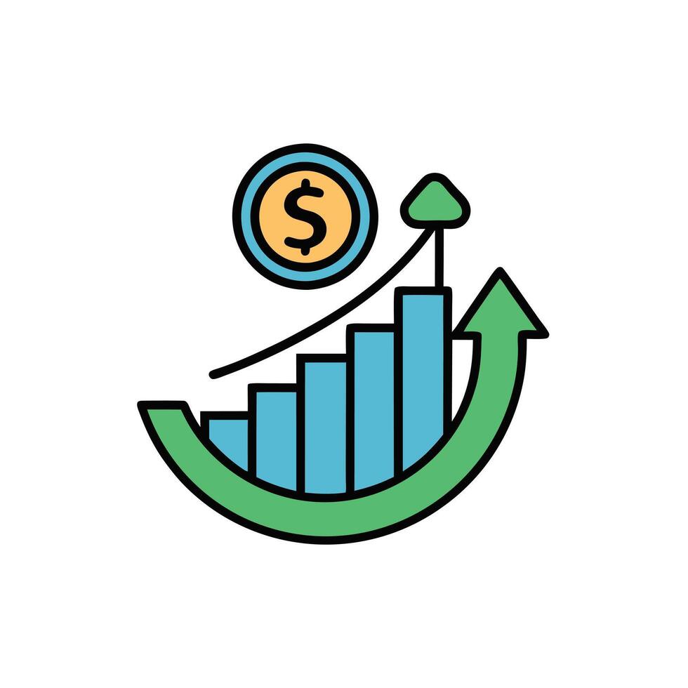 business growth graph statiscs vector