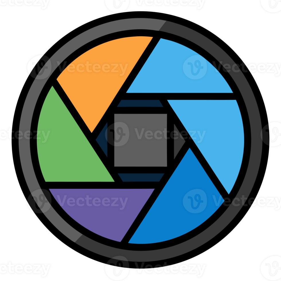 colorful dslr camera shutter logo png