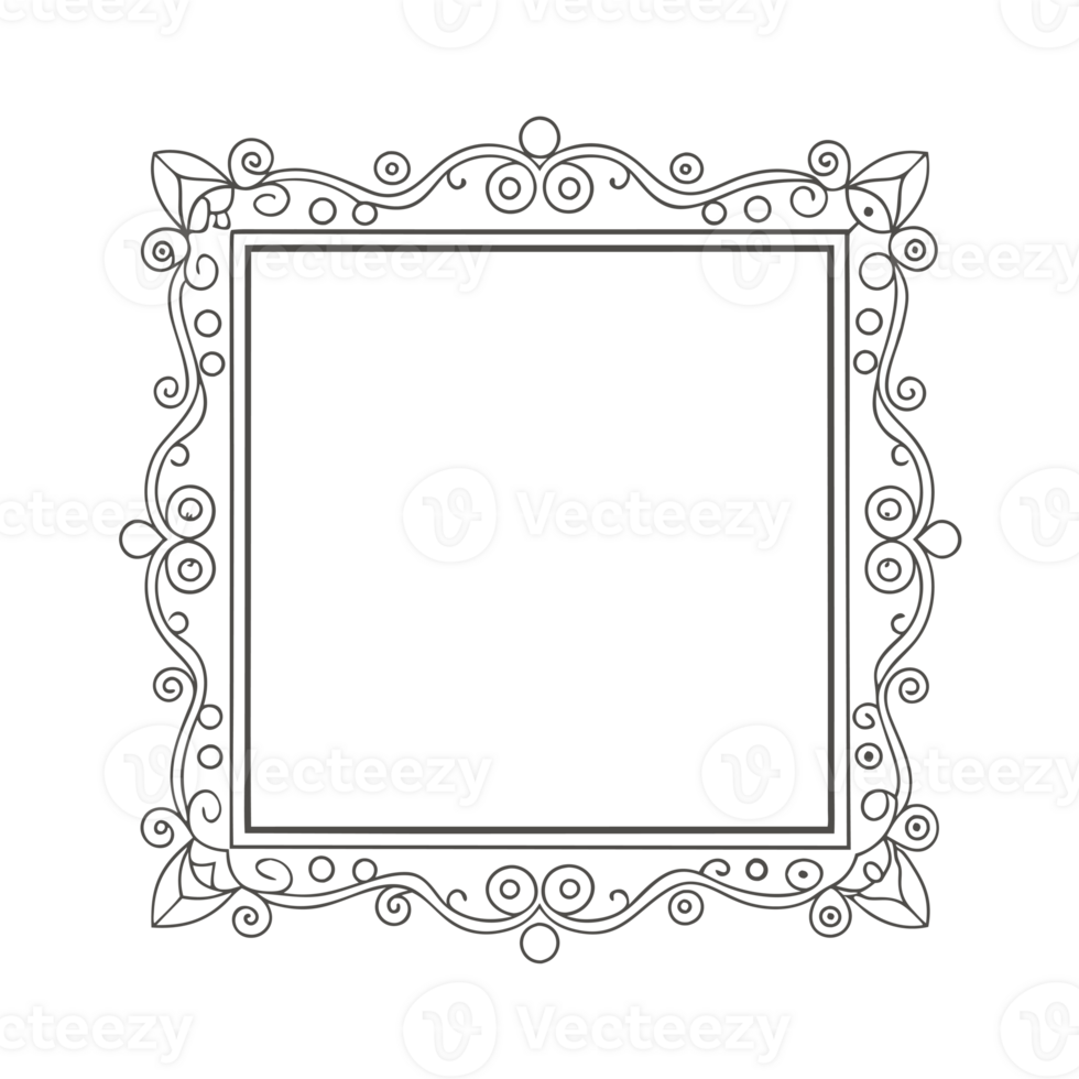 delicate elegant black frame png