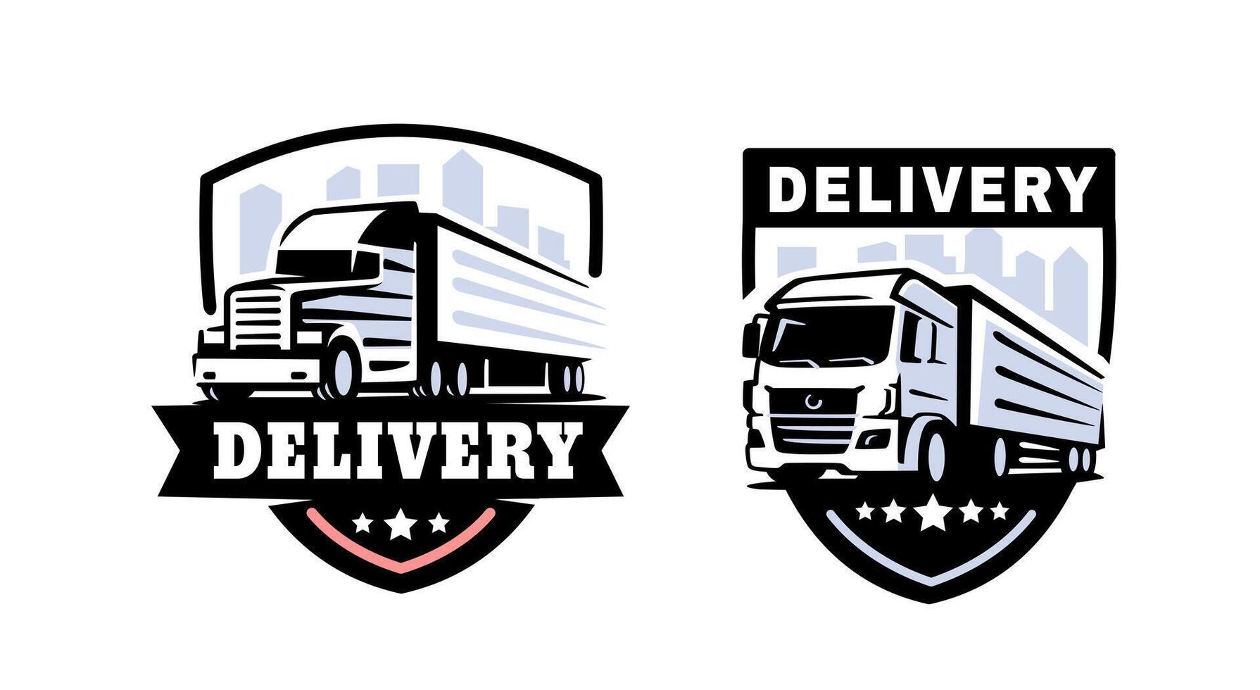 Trucking company logo emblem. Template sign vector