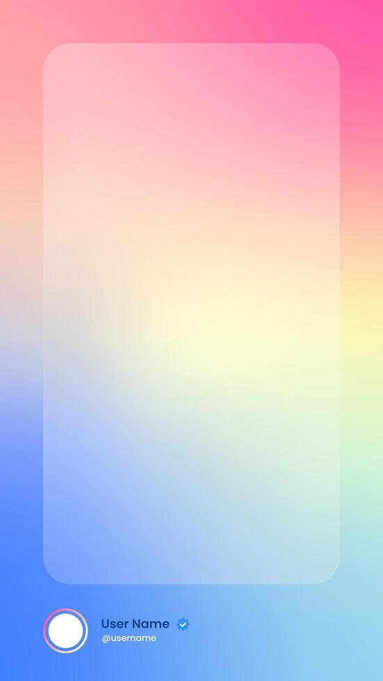 Vertical story template in gradient colors. Social media frame illustration. vector