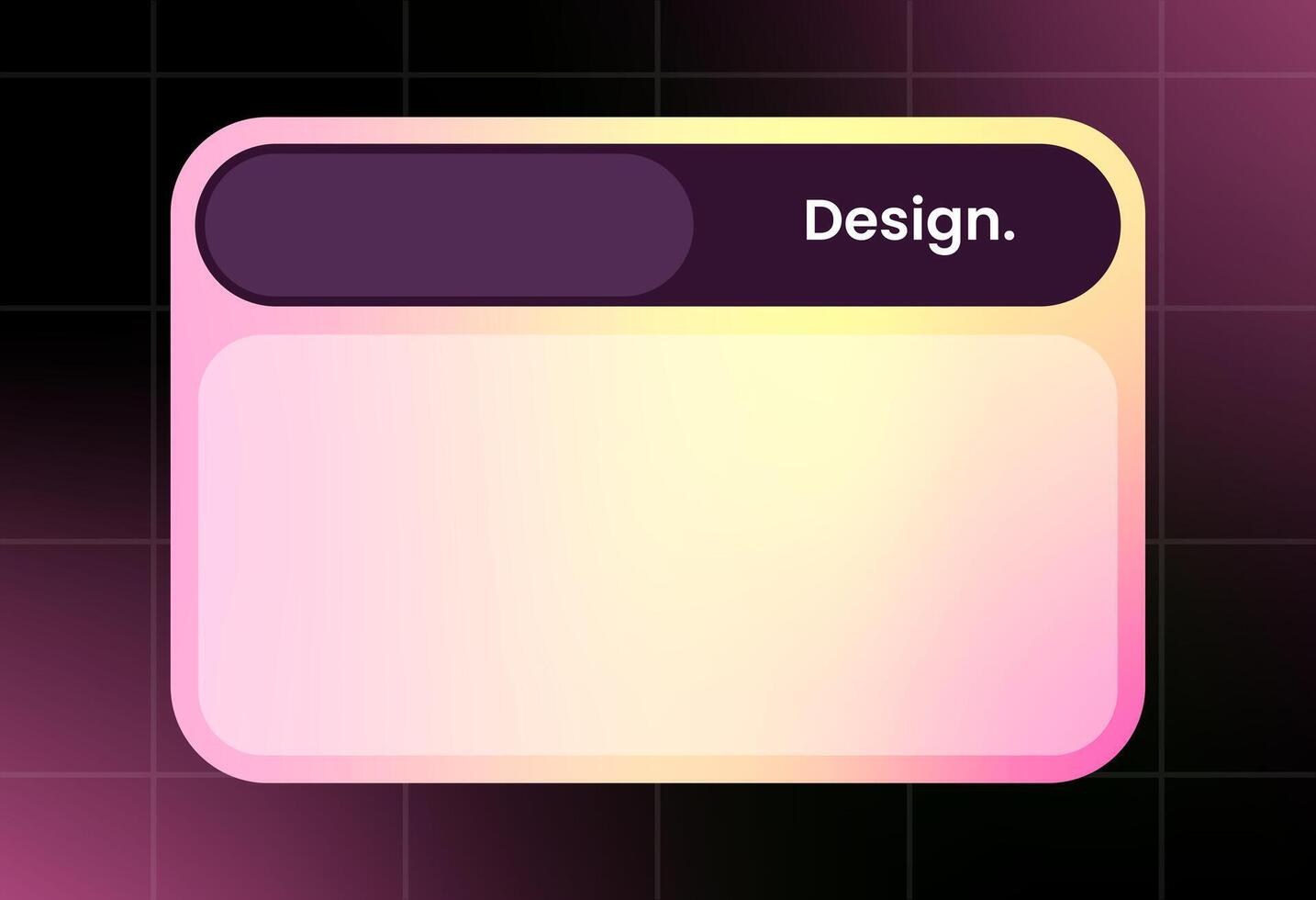 Futuristic design element in gradient colors. Pop up interface element. vector