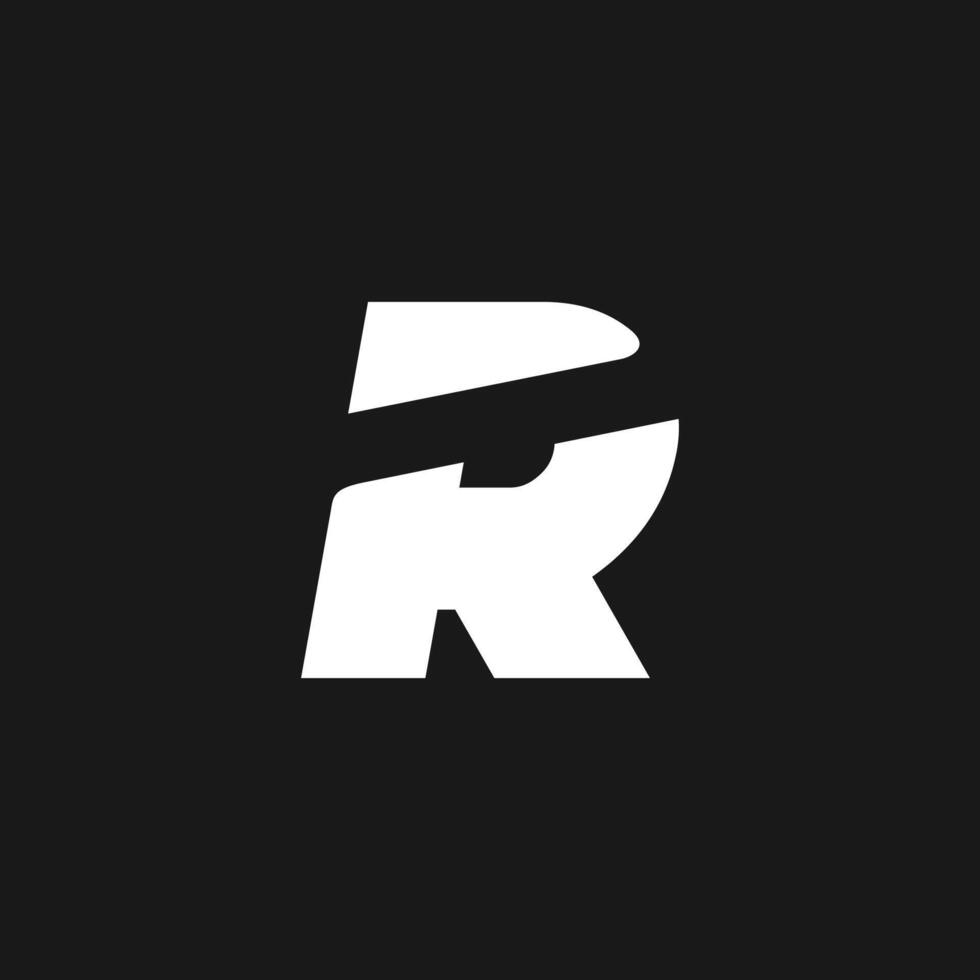 initial letter R logo design icon template vector