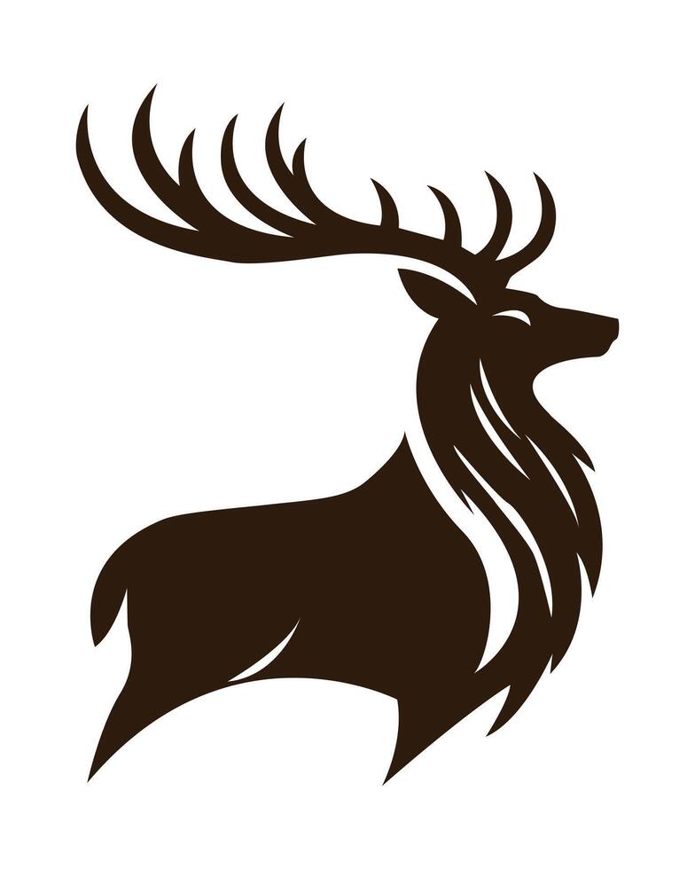 deer head silhouette vector