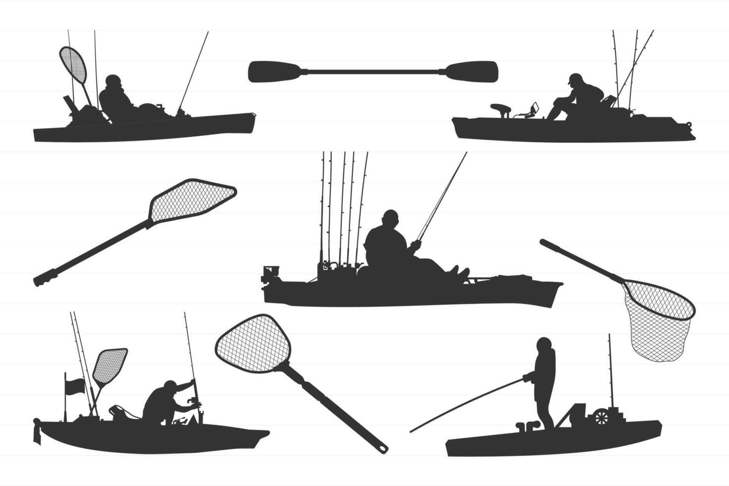 Kayak Fishing File Kayaker, Kayaking Art Paddle Fisherman vector