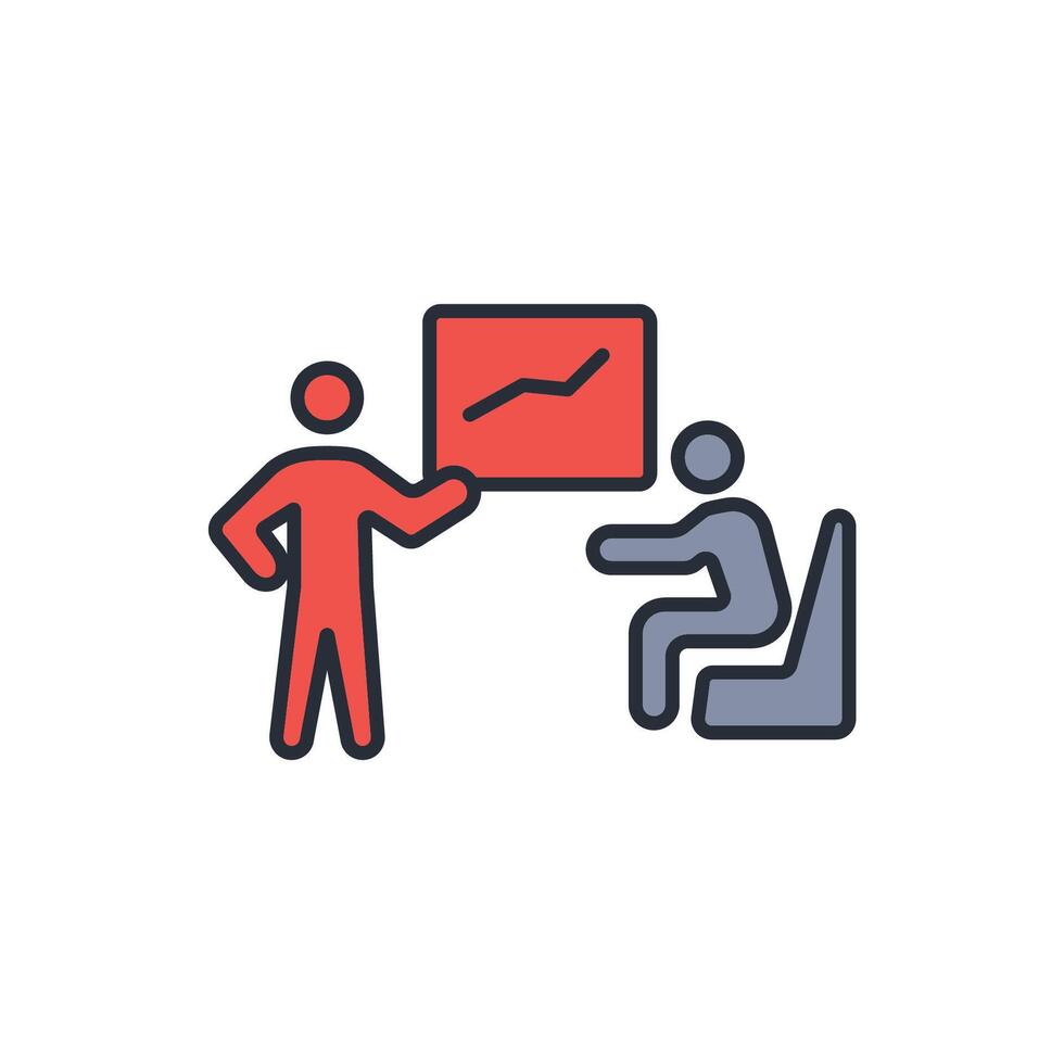 Meeting icon. .Editable stroke.linear style sign for use web design,logo.Symbol illustration. vector