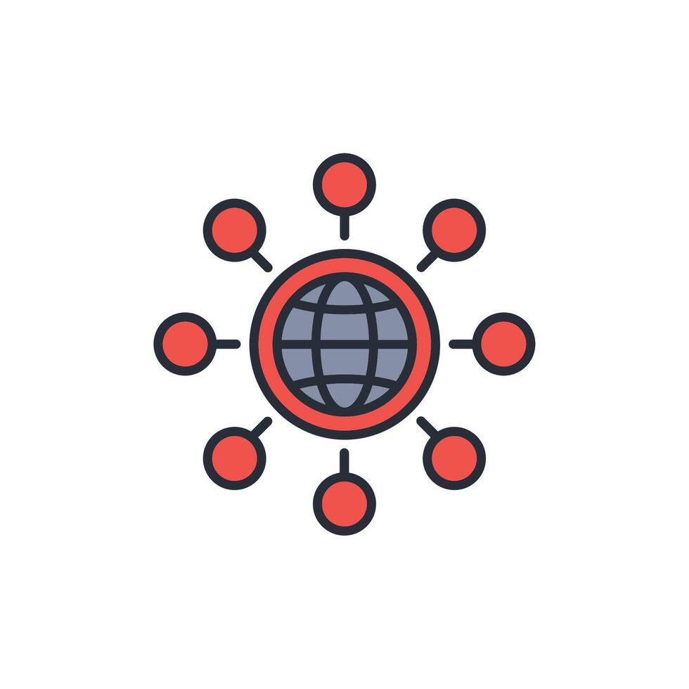 connect icon. .Editable stroke.linear style sign for use web design,logo.Symbol illustration. vector