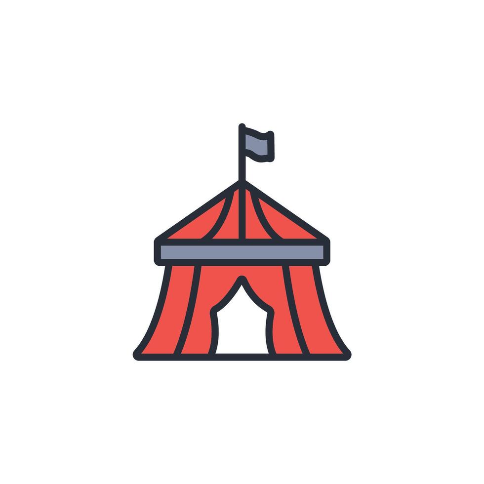 circus icon. .Editable stroke.linear style sign for use web design,logo.Symbol illustration. vector