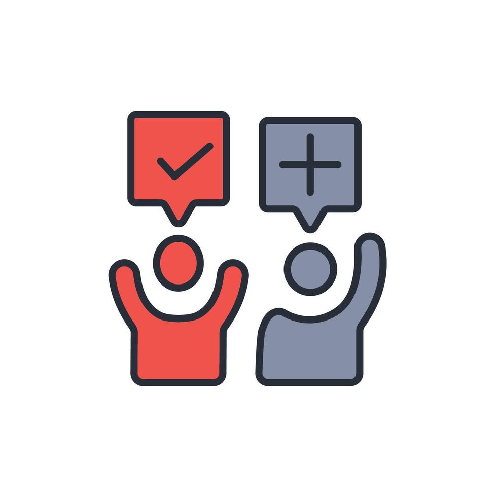opinion icon. .Editable stroke.linear style sign for use web design,logo.Symbol illustration. vector