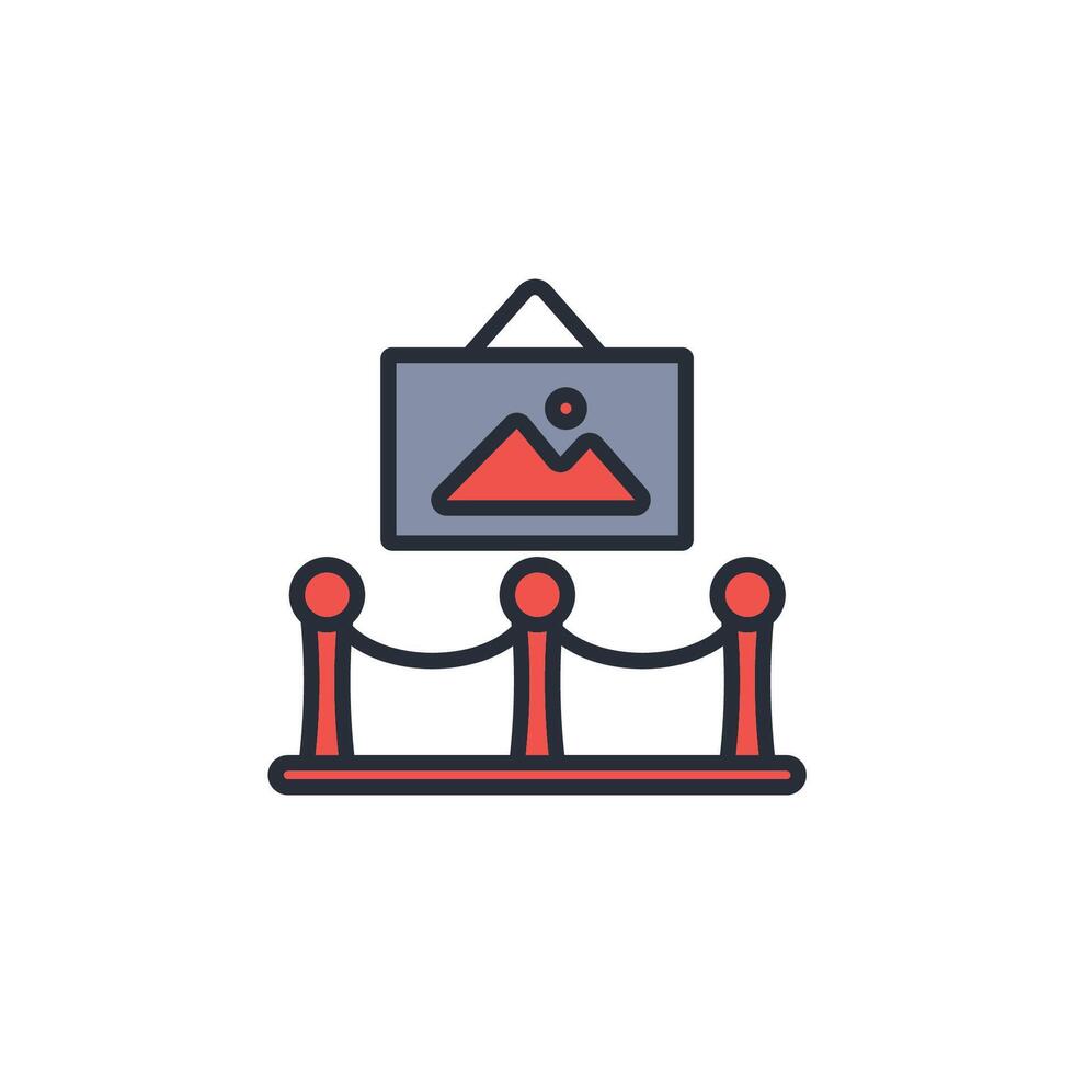 exhibition icon. .Editable stroke.linear style sign for use web design,logo.Symbol illustration. vector