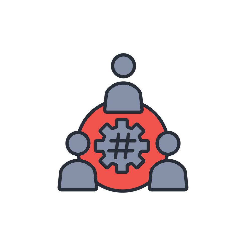 social network icon. .Editable stroke.linear style sign for use web design,logo.Symbol illustration. vector