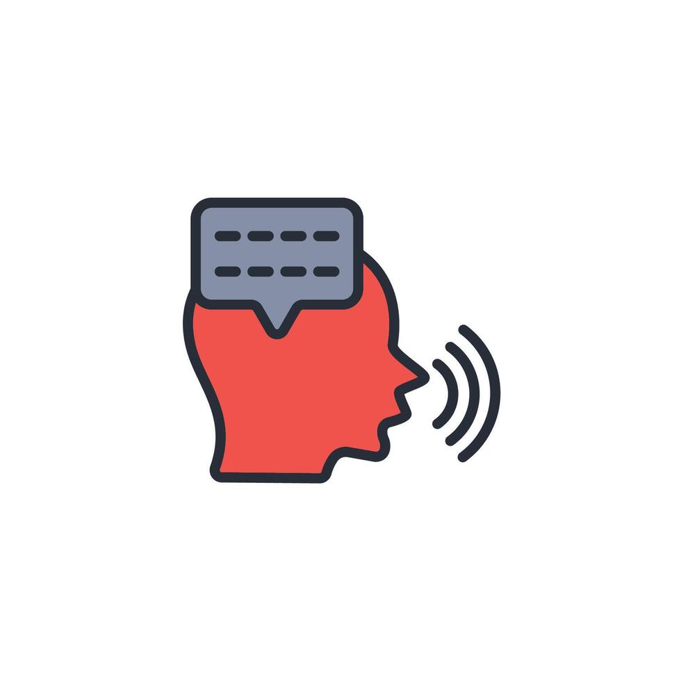 speak icon. .Editable stroke.linear style sign for use web design,logo.Symbol illustration. vector