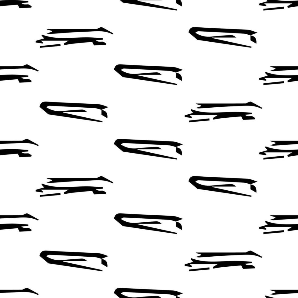 Seamless pattern with sketch squiggle vector