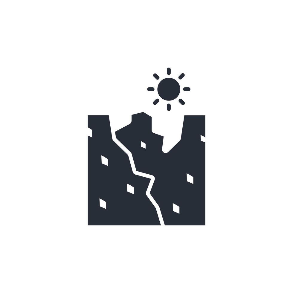 canyon icon. .Editable stroke.linear style sign for use web design,logo.Symbol illustration. vector